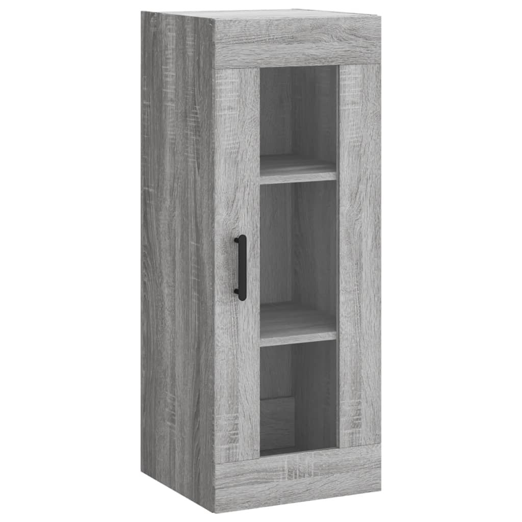 Wandkast 34,5x34x90 cm grijs sonoma eikenkleurig is nu te koop bij PeponiXL, paradijselijk wonen!