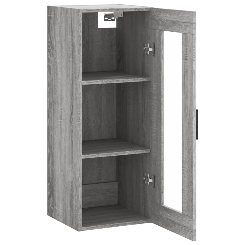Wandkast 34,5x34x90 cm grijs sonoma eikenkleurig is nu te koop bij PeponiXL, paradijselijk wonen!