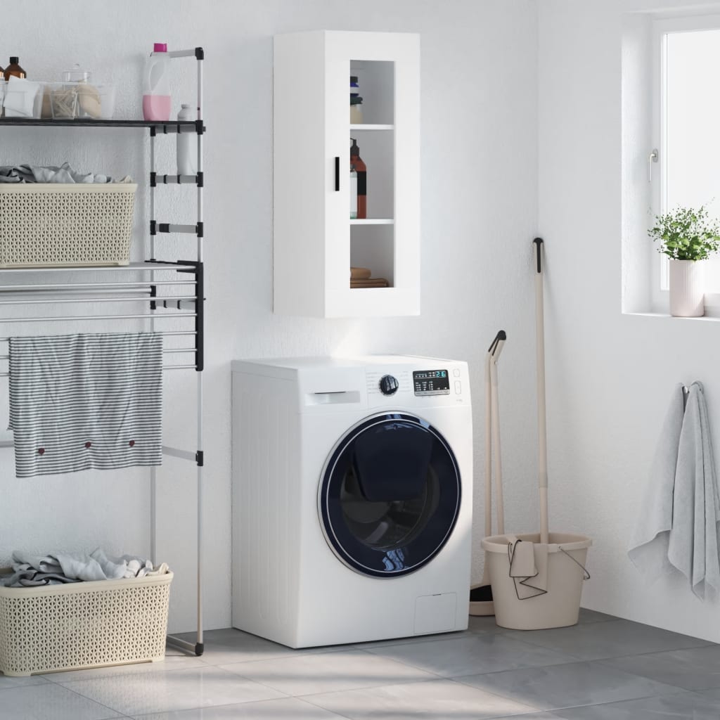 Wandkast 34,5x34x90 cm wit is nu te koop bij PeponiXL, paradijselijk wonen!