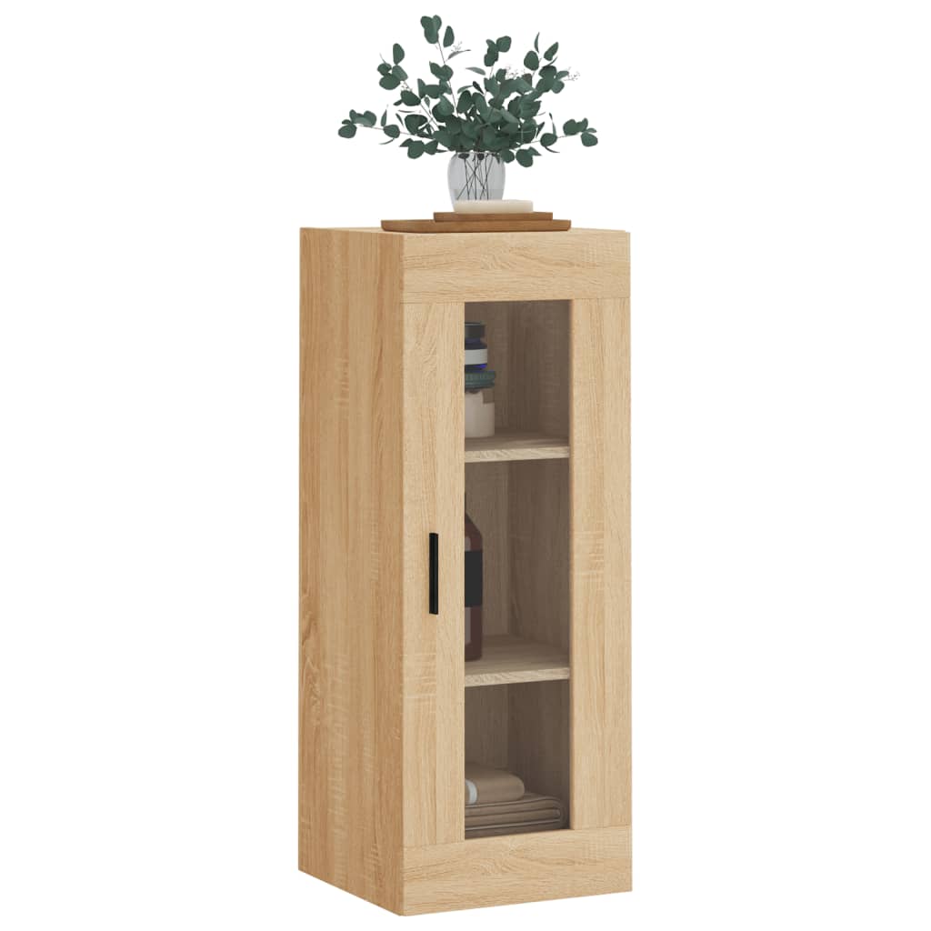 Wandkast 34,5x34x90 cm sonoma eikenkleurig is nu te koop bij PeponiXL, paradijselijk wonen!
