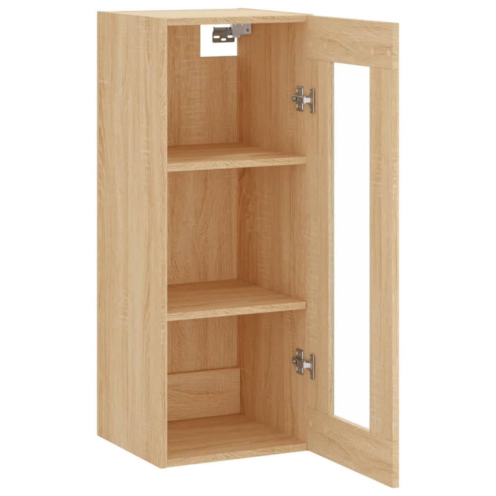 Wandkast 34,5x34x90 cm sonoma eikenkleurig is nu te koop bij PeponiXL, paradijselijk wonen!