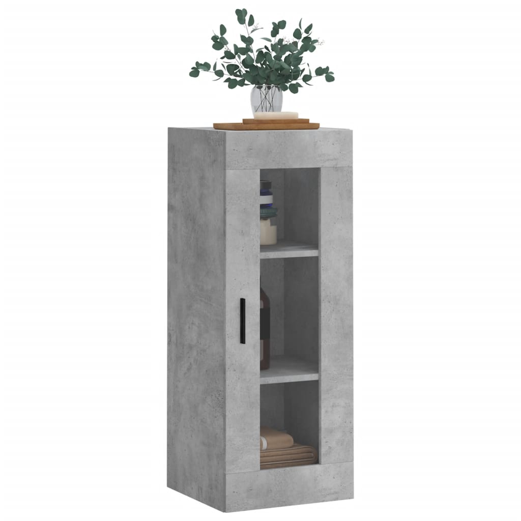 Wandkast 34,5x34x90 cm betongrijs is nu te koop bij PeponiXL, paradijselijk wonen!