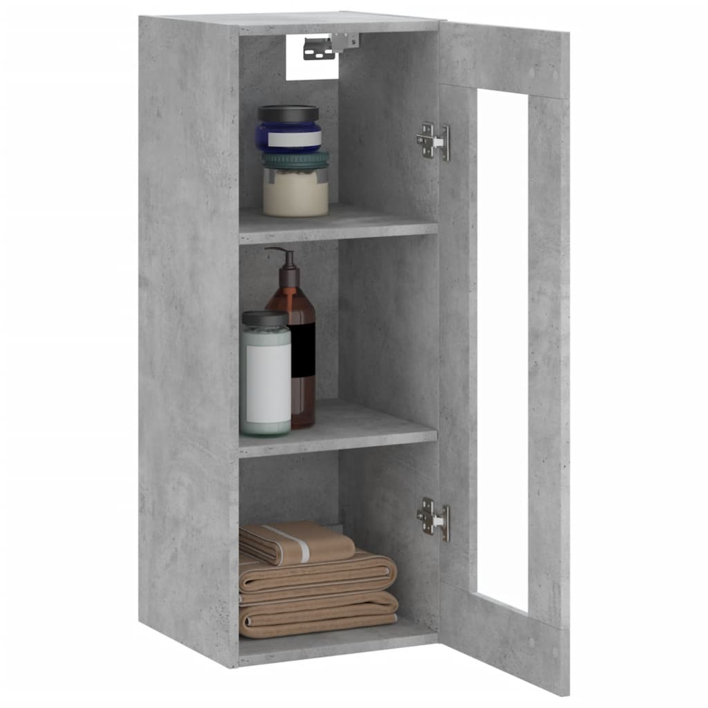 Wandkast 34,5x34x90 cm betongrijs is nu te koop bij PeponiXL, paradijselijk wonen!