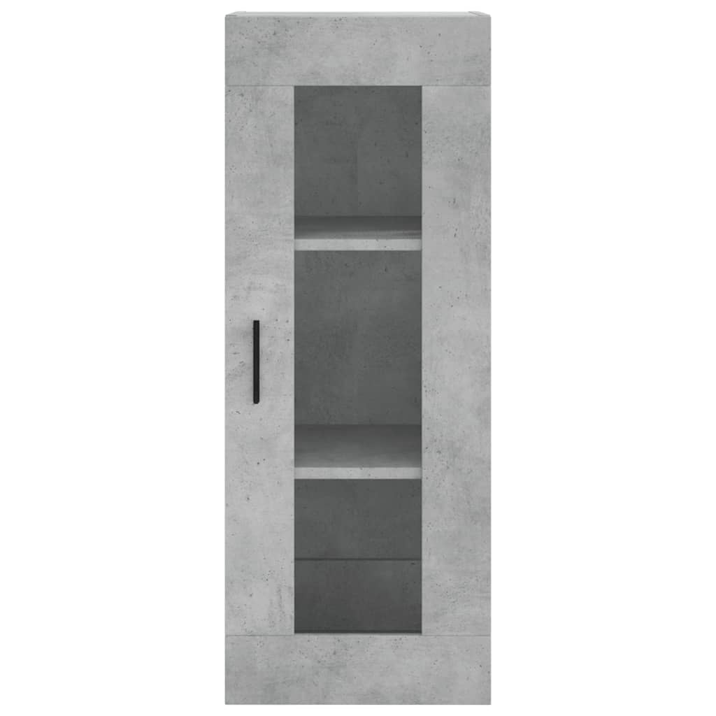 Wandkast 34,5x34x90 cm betongrijs is nu te koop bij PeponiXL, paradijselijk wonen!