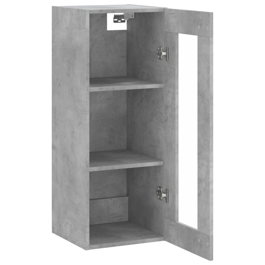 Wandkast 34,5x34x90 cm betongrijs is nu te koop bij PeponiXL, paradijselijk wonen!