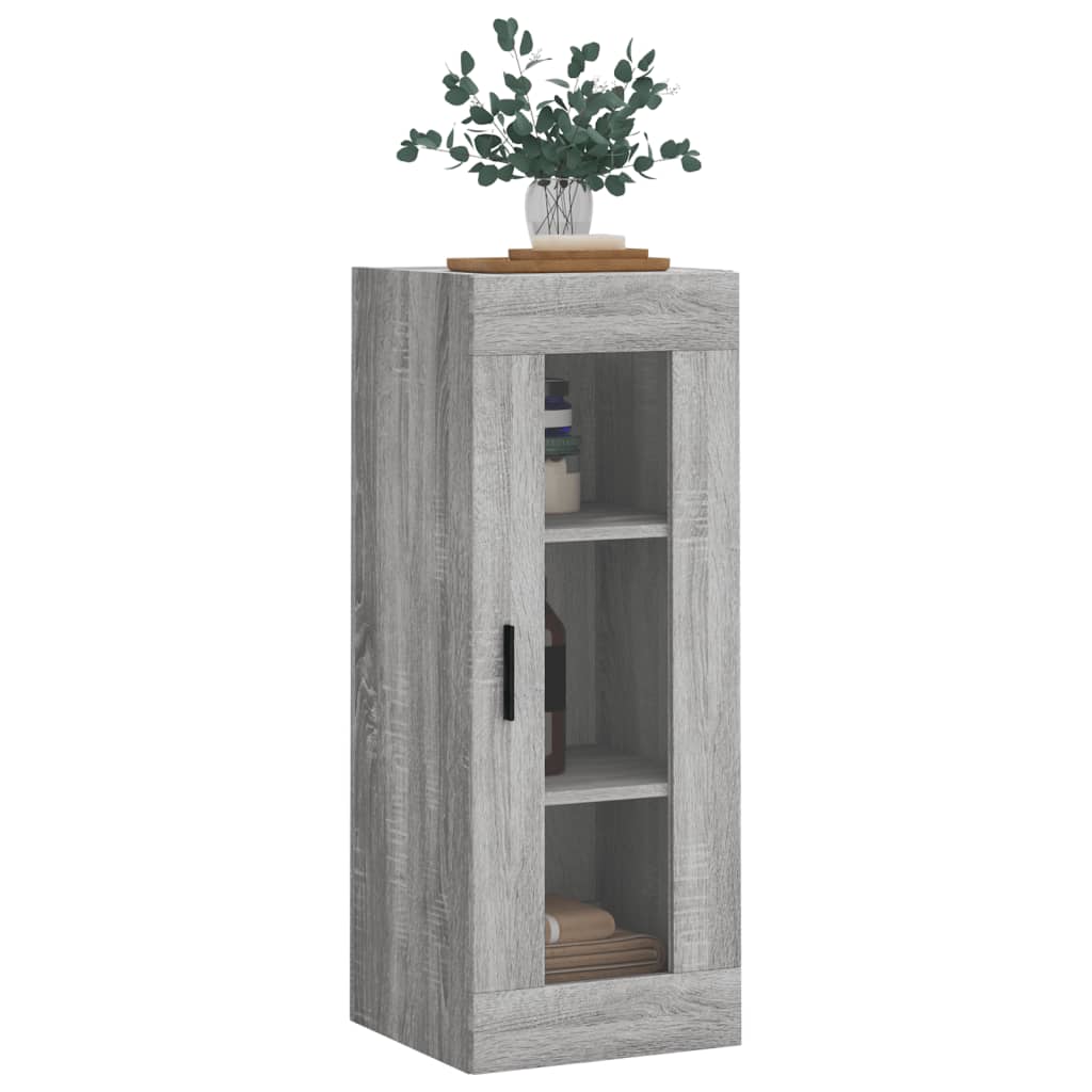 Bovenkast 34,5x34x90 cm grijs sonoma eikenkleurig is nu te koop bij PeponiXL, paradijselijk wonen!