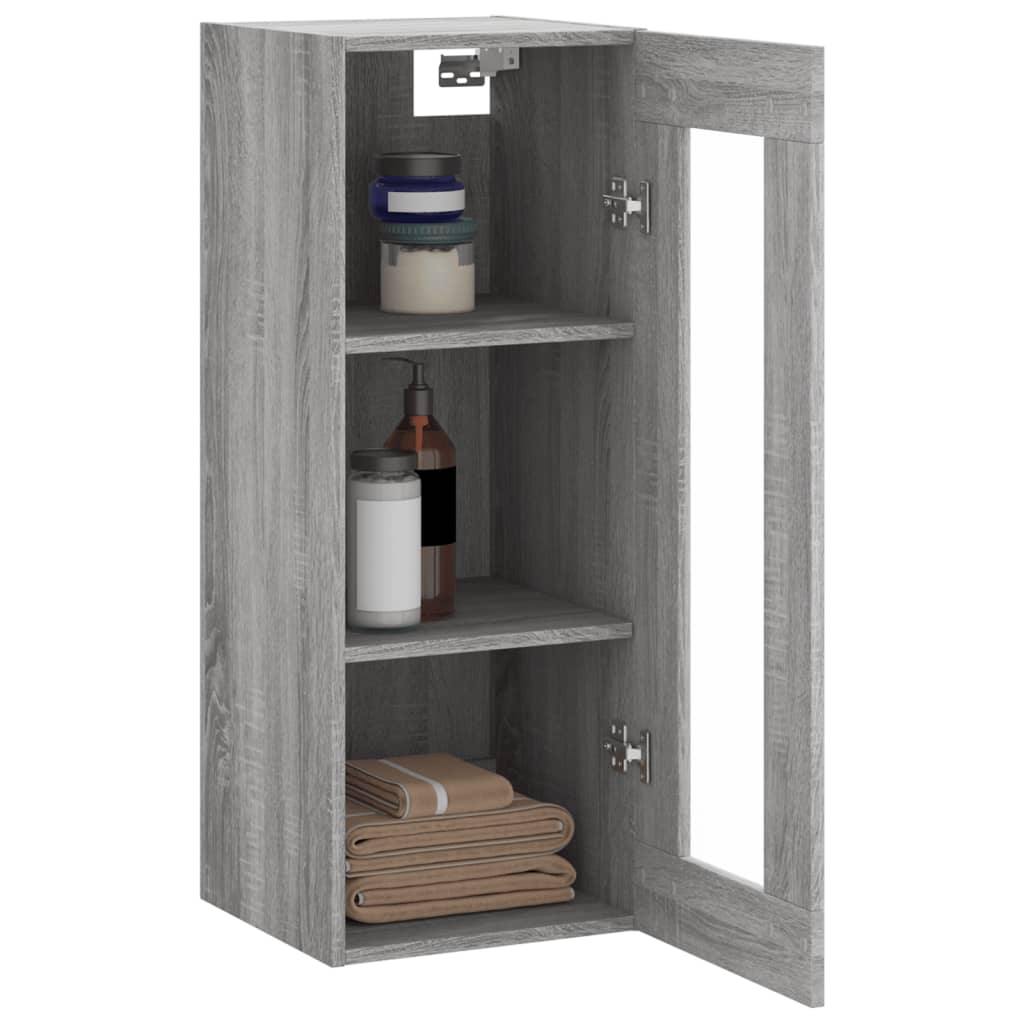 Bovenkast 34,5x34x90 cm grijs sonoma eikenkleurig is nu te koop bij PeponiXL, paradijselijk wonen!