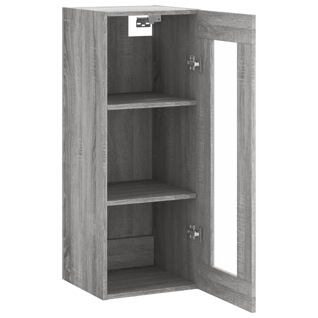 Bovenkast 34,5x34x90 cm grijs sonoma eikenkleurig is nu te koop bij PeponiXL, paradijselijk wonen!