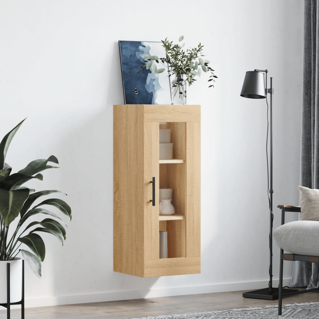Bovenkast 34,5x34x90 cm sonoma eikenkleurig is nu te koop bij PeponiXL, paradijselijk wonen!