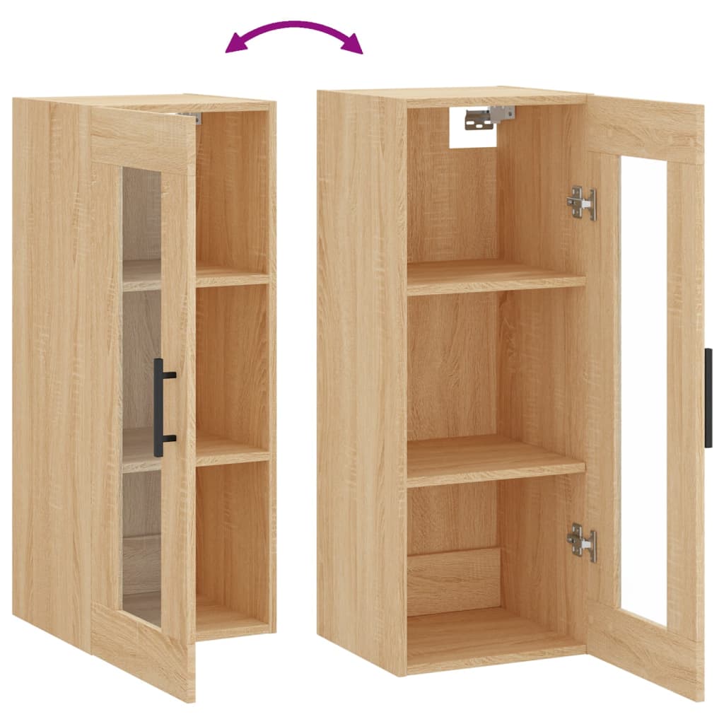 Bovenkast 34,5x34x90 cm sonoma eikenkleurig is nu te koop bij PeponiXL, paradijselijk wonen!