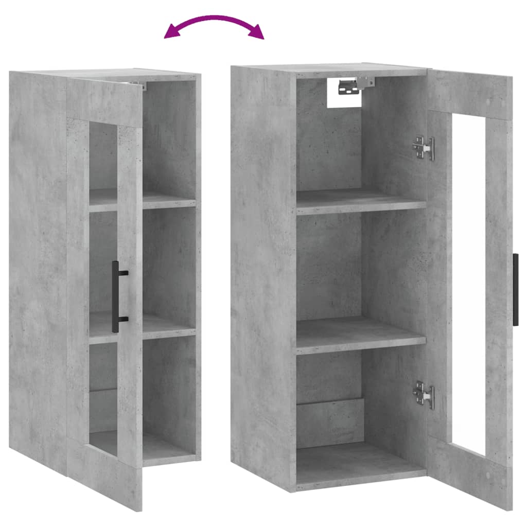 Bovenkast 34,5x34x90 cm betongrijs is nu te koop bij PeponiXL, paradijselijk wonen!
