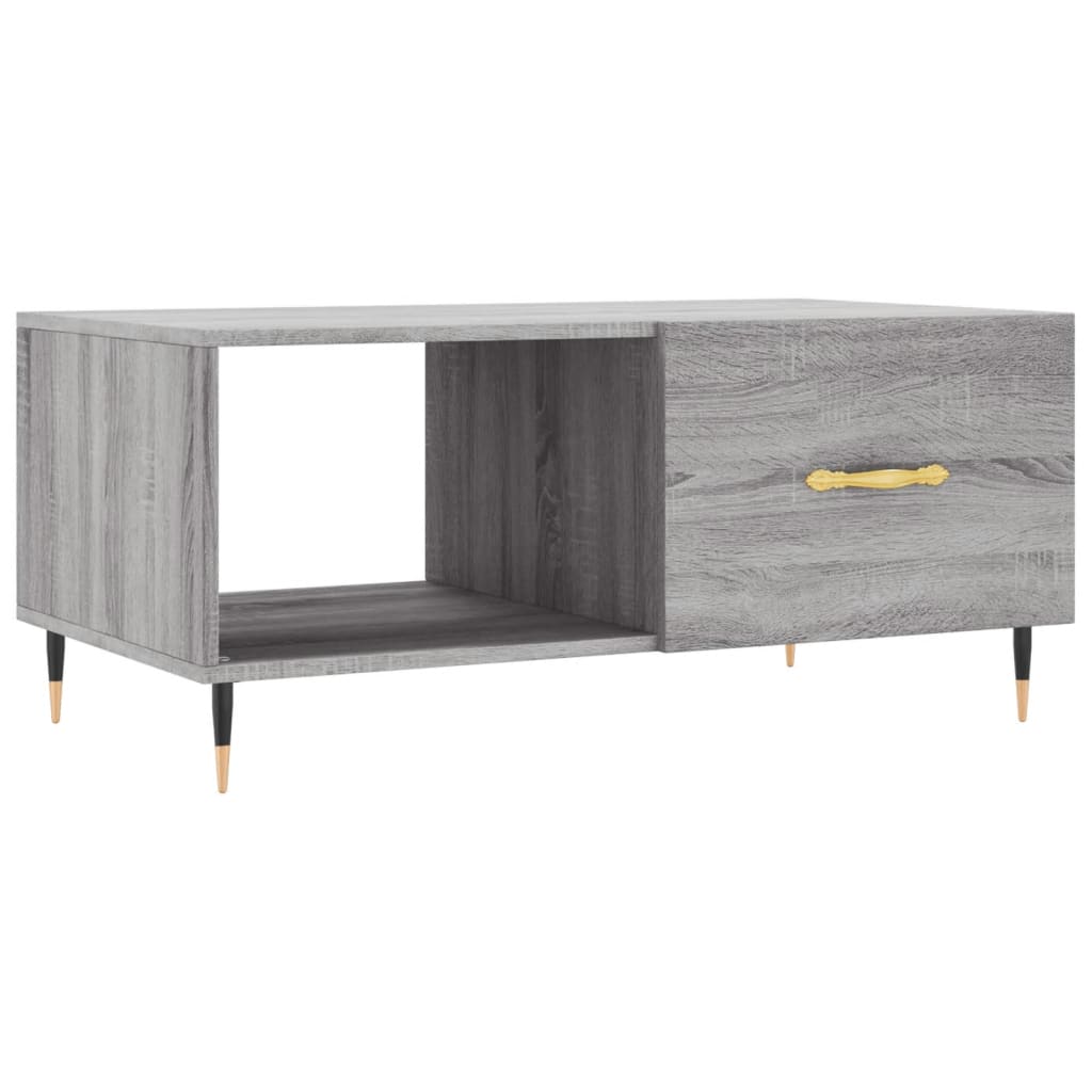 Salontafel 90x50x40 cm bewerkt hout grijs sonoma eikenkleurig is nu te koop bij PeponiXL, paradijselijk wonen!