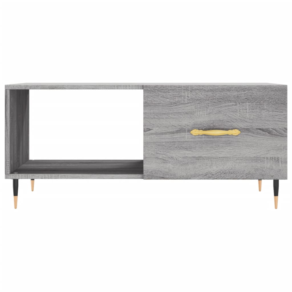 Salontafel 90x50x40 cm bewerkt hout grijs sonoma eikenkleurig is nu te koop bij PeponiXL, paradijselijk wonen!