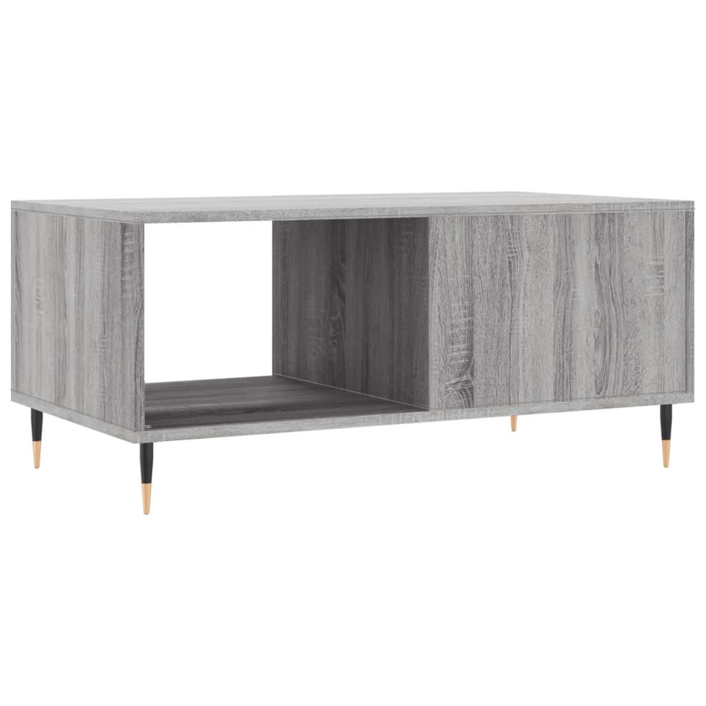 Salontafel 90x50x40 cm bewerkt hout grijs sonoma eikenkleurig is nu te koop bij PeponiXL, paradijselijk wonen!