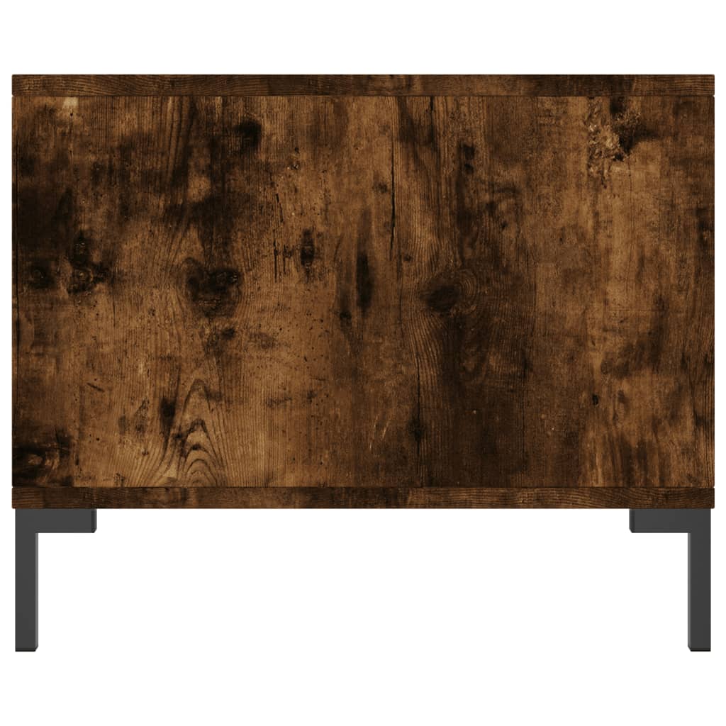 Salontafel 90x50x40 cm bewerkt hout gerookt eikenkleurig is nu te koop bij PeponiXL, paradijselijk wonen!