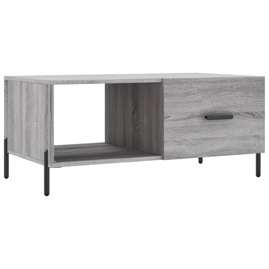 Salontafel 90x50x40 cm bewerkt hout grijs sonoma eikenkleurig is nu te koop bij PeponiXL, paradijselijk wonen!