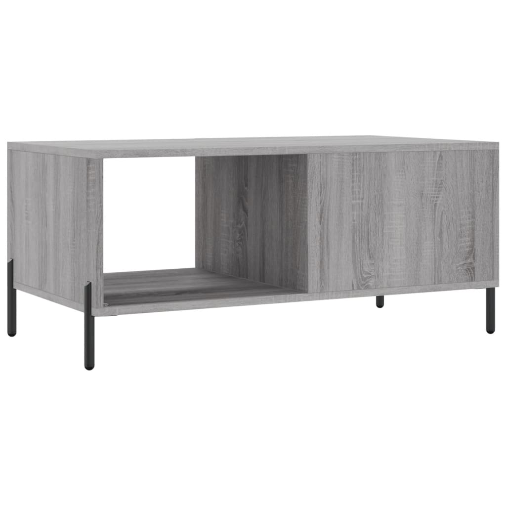 Salontafel 90x50x40 cm bewerkt hout grijs sonoma eikenkleurig is nu te koop bij PeponiXL, paradijselijk wonen!