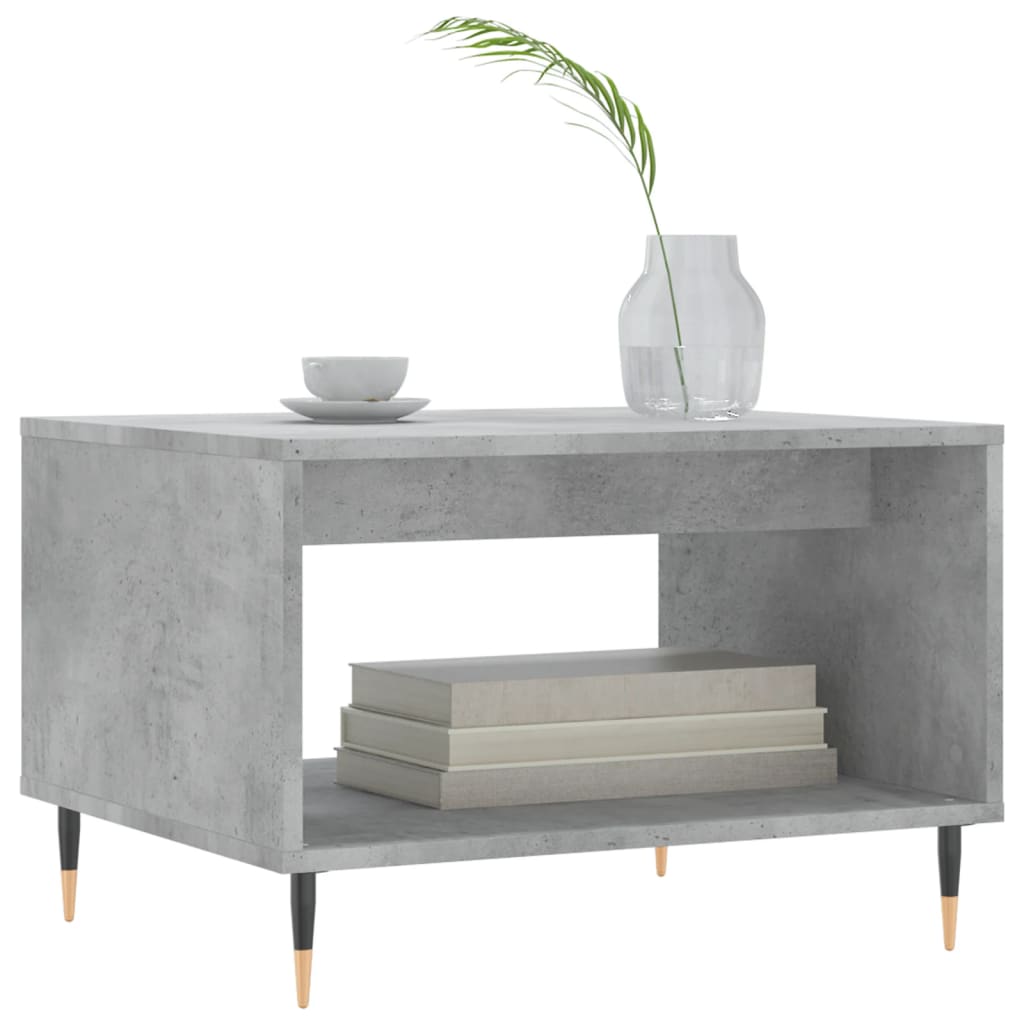 Salontafel 60x50x40 cm bewerkt hout betongrijs is nu te koop bij PeponiXL, paradijselijk wonen!
