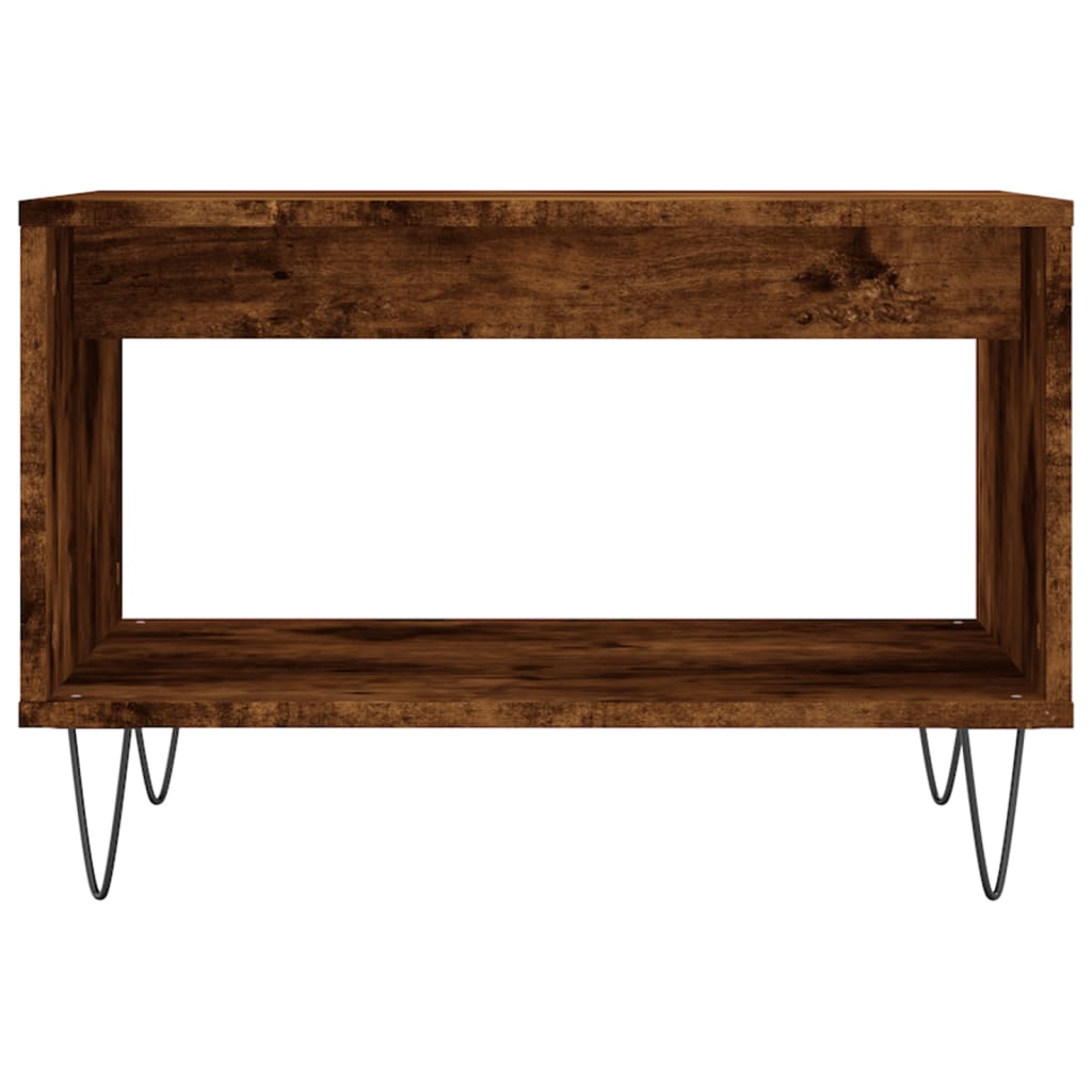 Salontafel 60x50x40 cm bewerkt hout gerookt eikenkleurig is nu te koop bij PeponiXL, paradijselijk wonen!
