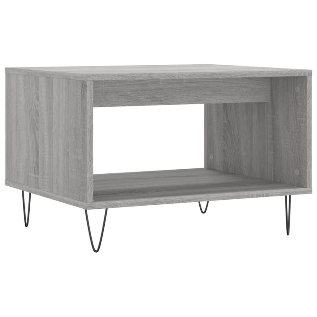 Salontafel 60x50x40 cm bewerkt hout grijs sonoma eikenkleurig is nu te koop bij PeponiXL, paradijselijk wonen!