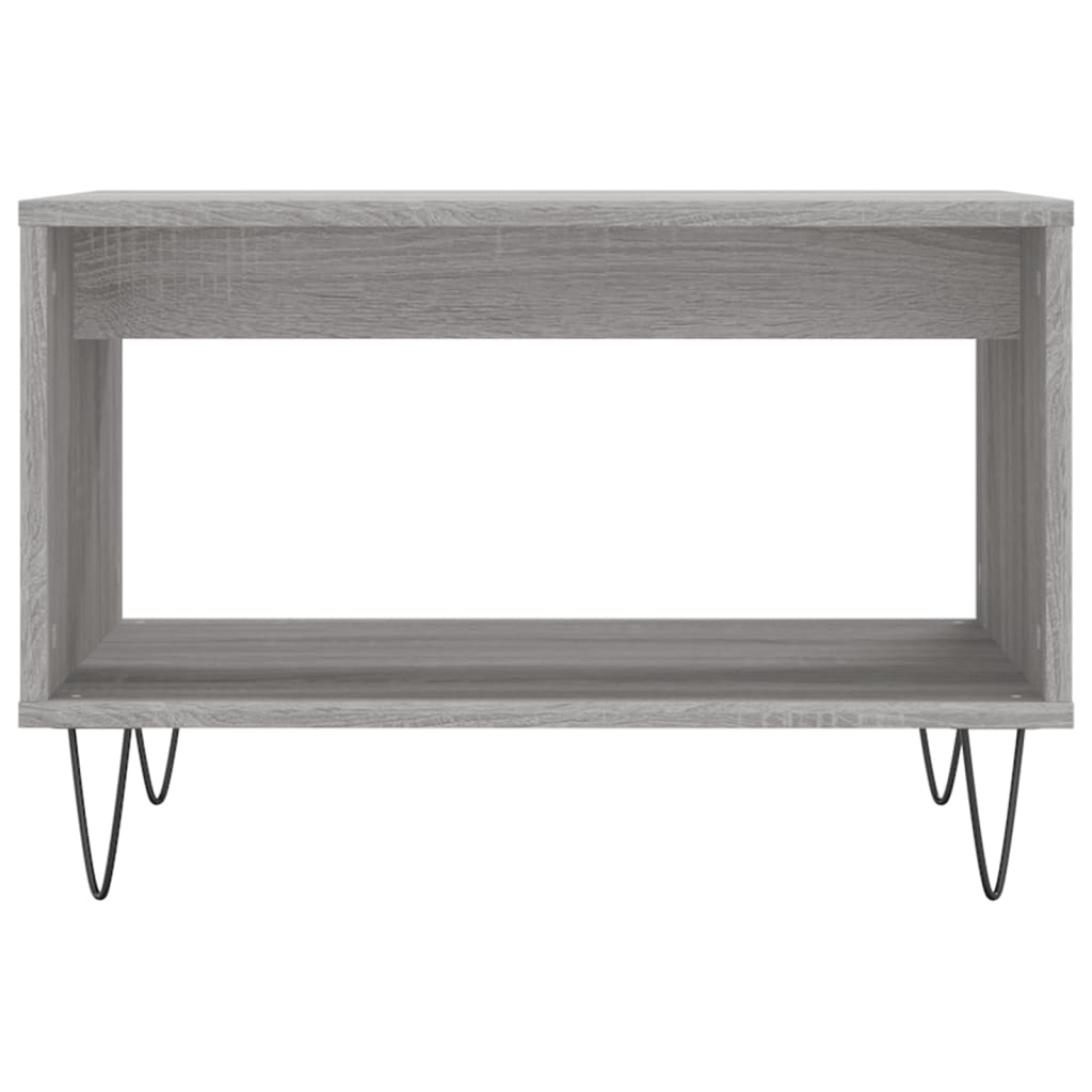 Salontafel 60x50x40 cm bewerkt hout grijs sonoma eikenkleurig is nu te koop bij PeponiXL, paradijselijk wonen!