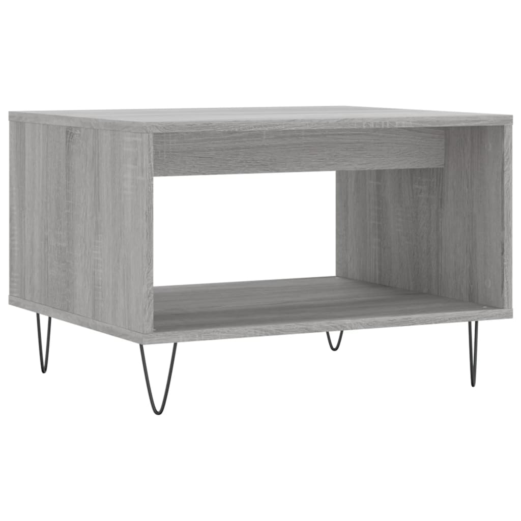Salontafel 60x50x40 cm bewerkt hout grijs sonoma eikenkleurig is nu te koop bij PeponiXL, paradijselijk wonen!