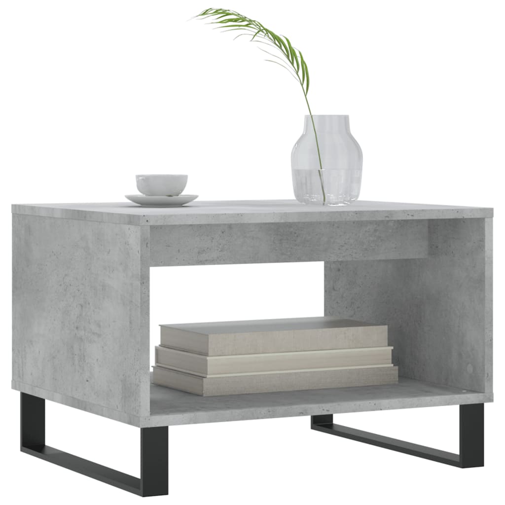 Salontafel 60x50x40 cm bewerkt hout betongrijs is nu te koop bij PeponiXL, paradijselijk wonen!