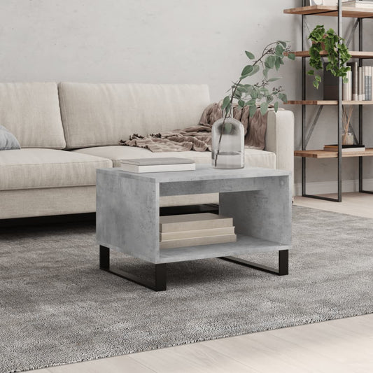 Salontafel 60x50x40 cm bewerkt hout betongrijs is nu te koop bij PeponiXL, paradijselijk wonen!