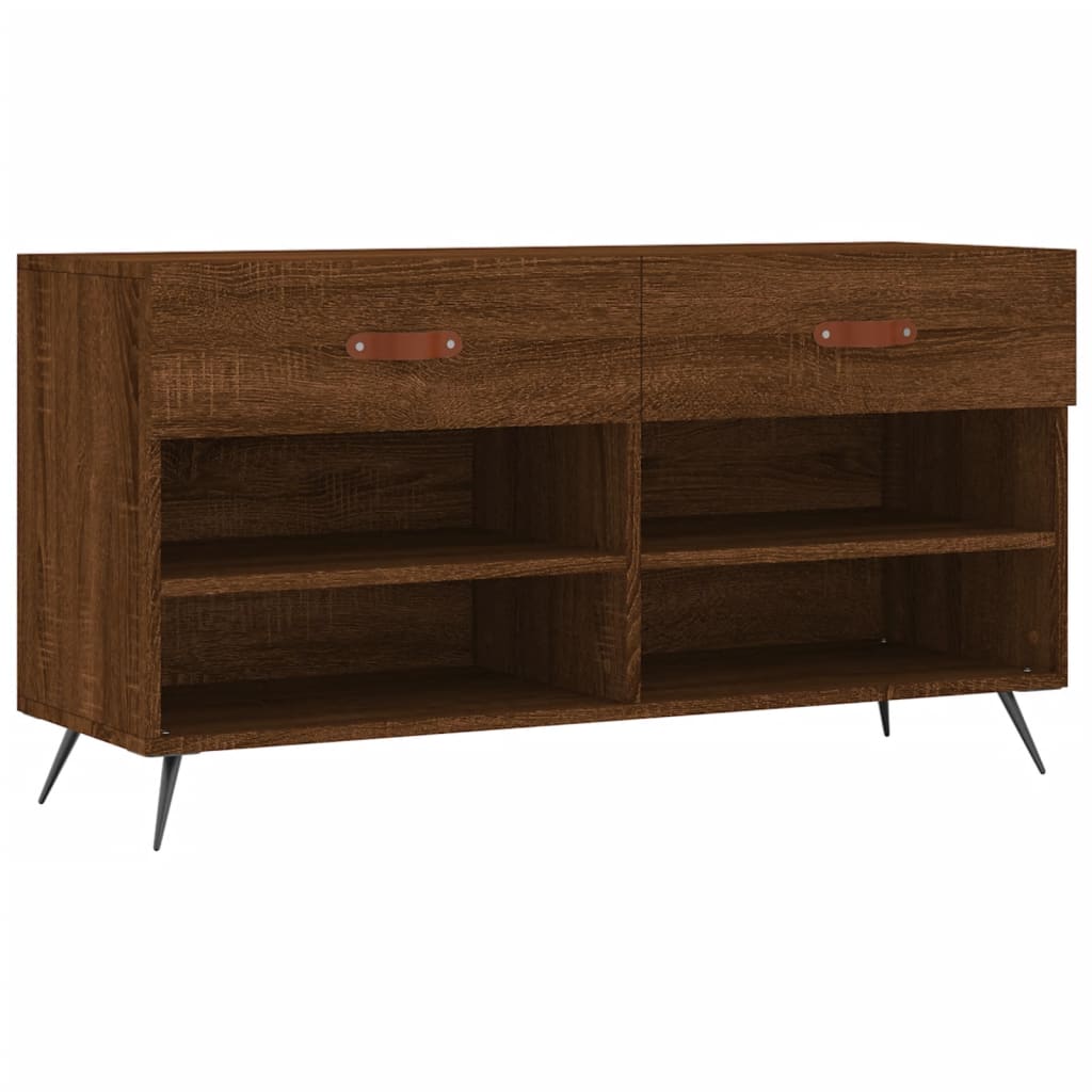Schoenenbank 102x35x55 cm bewerkt hout sonoma eikenkleurig is nu te koop bij PeponiXL, paradijselijk wonen!