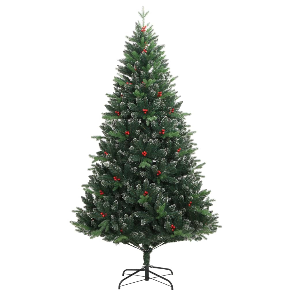 Kunstkerstboom met scharnieren en rode bessen 120 cm is nu te koop bij PeponiXL, paradijselijk wonen!
