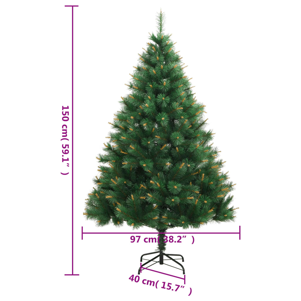Kunstkerstboom met scharnieren en standaard 150 cm is nu te koop bij PeponiXL, paradijselijk wonen!