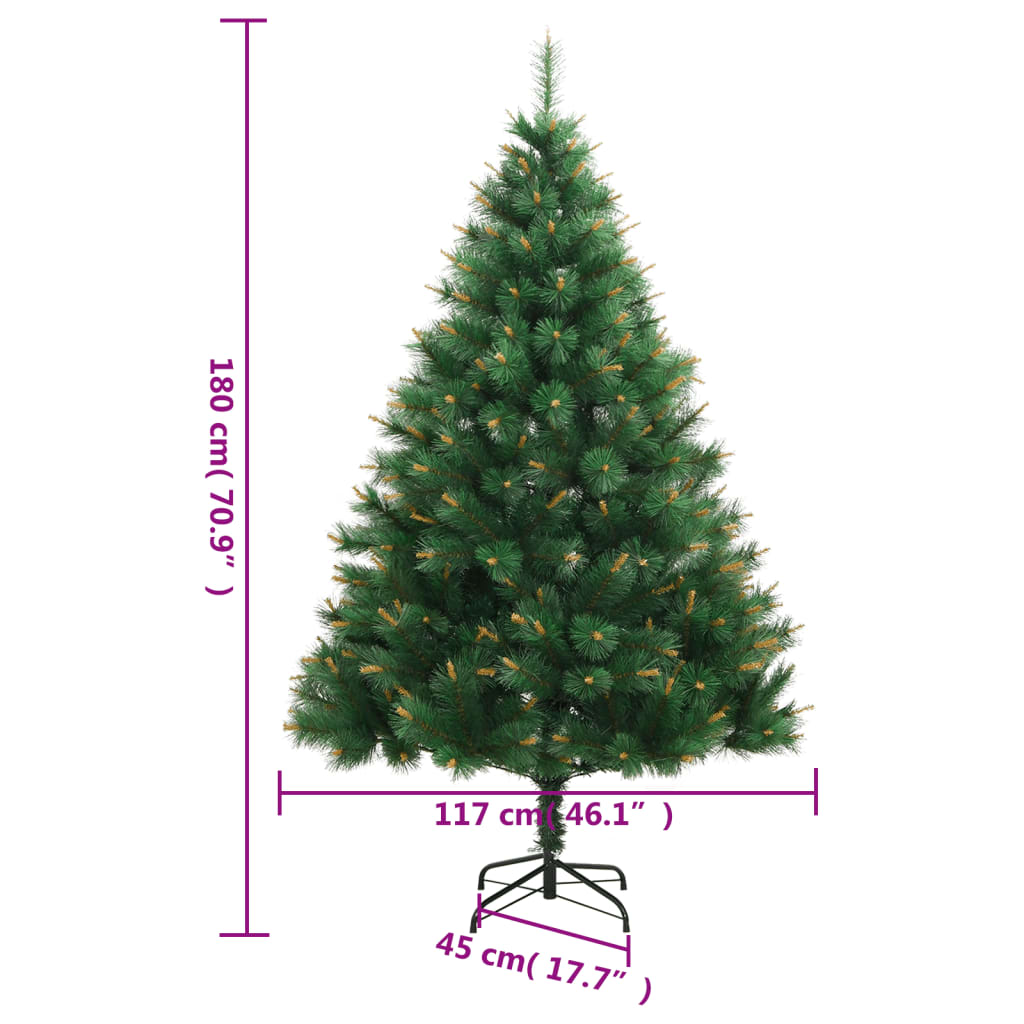 Kunstkerstboom met scharnieren en standaard 180 cm is nu te koop bij PeponiXL, paradijselijk wonen!