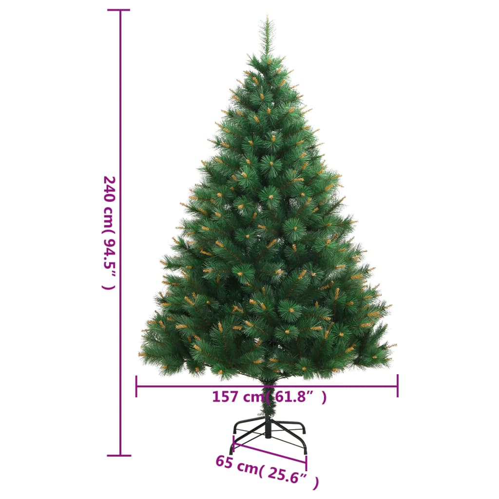 Kunstkerstboom met scharnieren en standaard 240 cm is nu te koop bij PeponiXL, paradijselijk wonen!