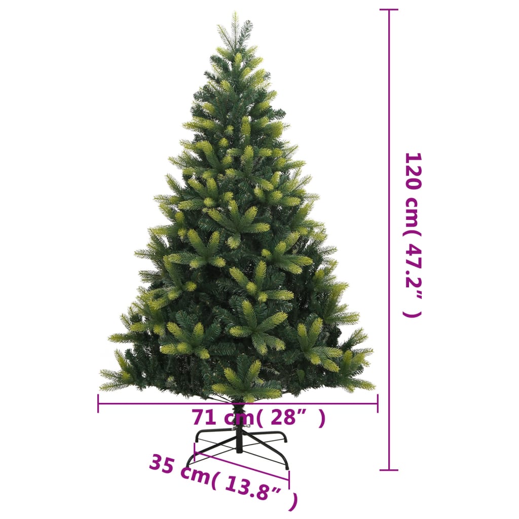 Kunstkerstboom met scharnieren en standaard 120 cm is nu te koop bij PeponiXL, paradijselijk wonen!