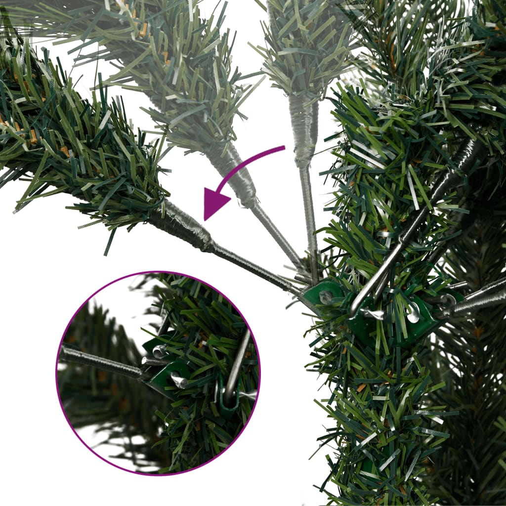 Kunstkerstboom met scharnieren en standaard 210 cm groen is nu te koop bij PeponiXL, paradijselijk wonen!