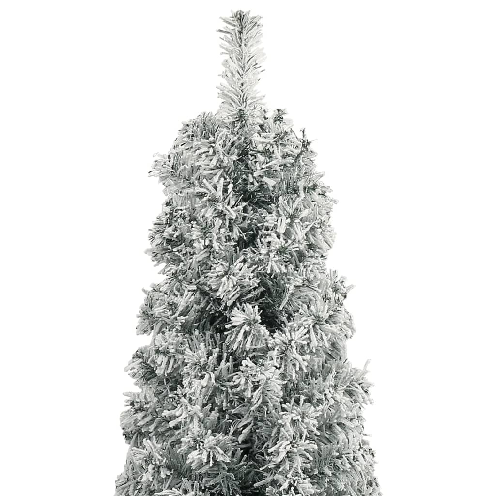 Kunstkerstboom smal met standaard en sneeuw 300 cm PVC is nu te koop bij PeponiXL, paradijselijk wonen!