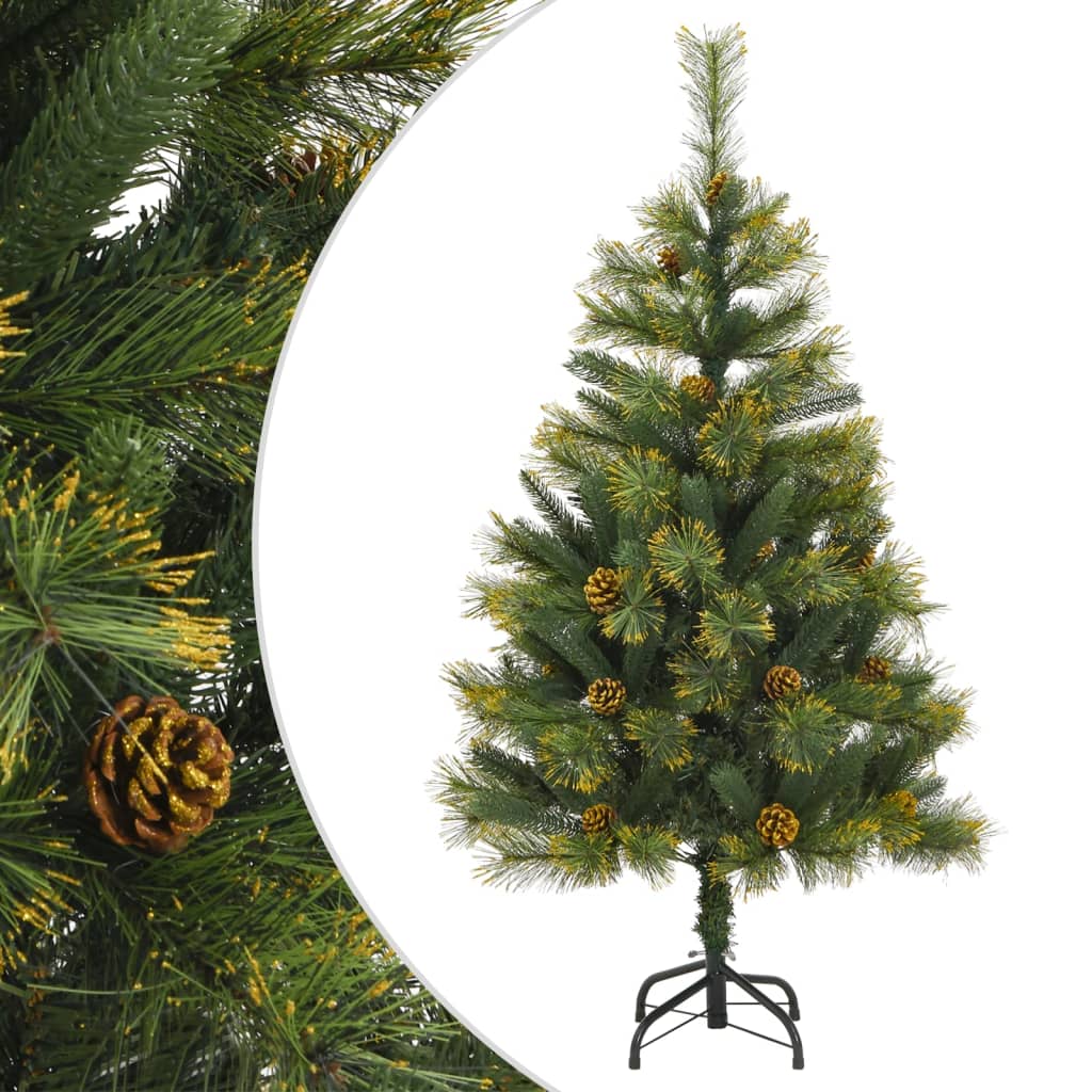 Kunstkerstboom met scharnieren en dennenappels 120 cm is nu te koop bij PeponiXL, paradijselijk wonen!