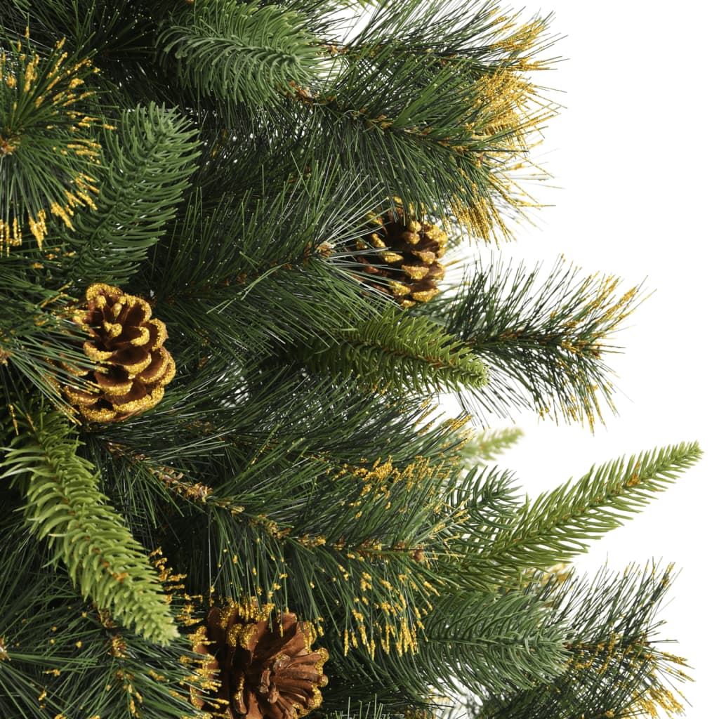 Kunstkerstboom met scharnieren en dennenappels 180 cm is nu te koop bij PeponiXL, paradijselijk wonen!