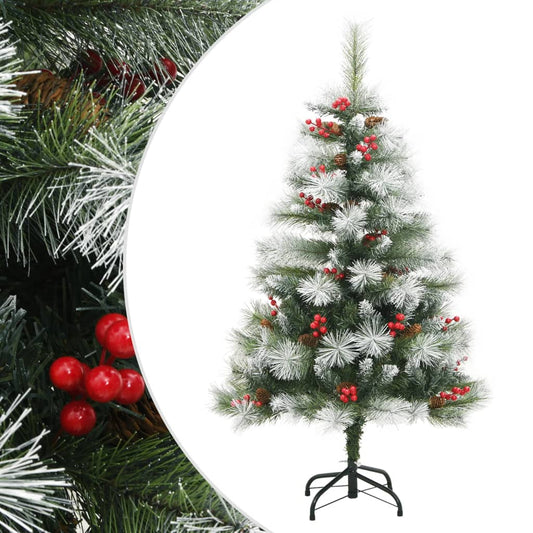 Kunstkerstboom met scharnieren dennenappels en bessen 120 cm is nu te koop bij PeponiXL, paradijselijk wonen!