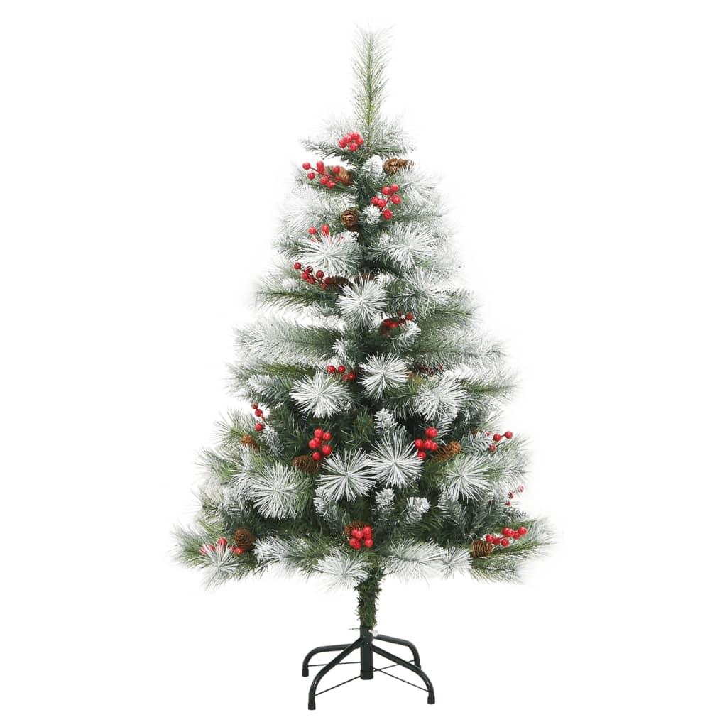Kunstkerstboom met scharnieren dennenappels en bessen 120 cm is nu te koop bij PeponiXL, paradijselijk wonen!