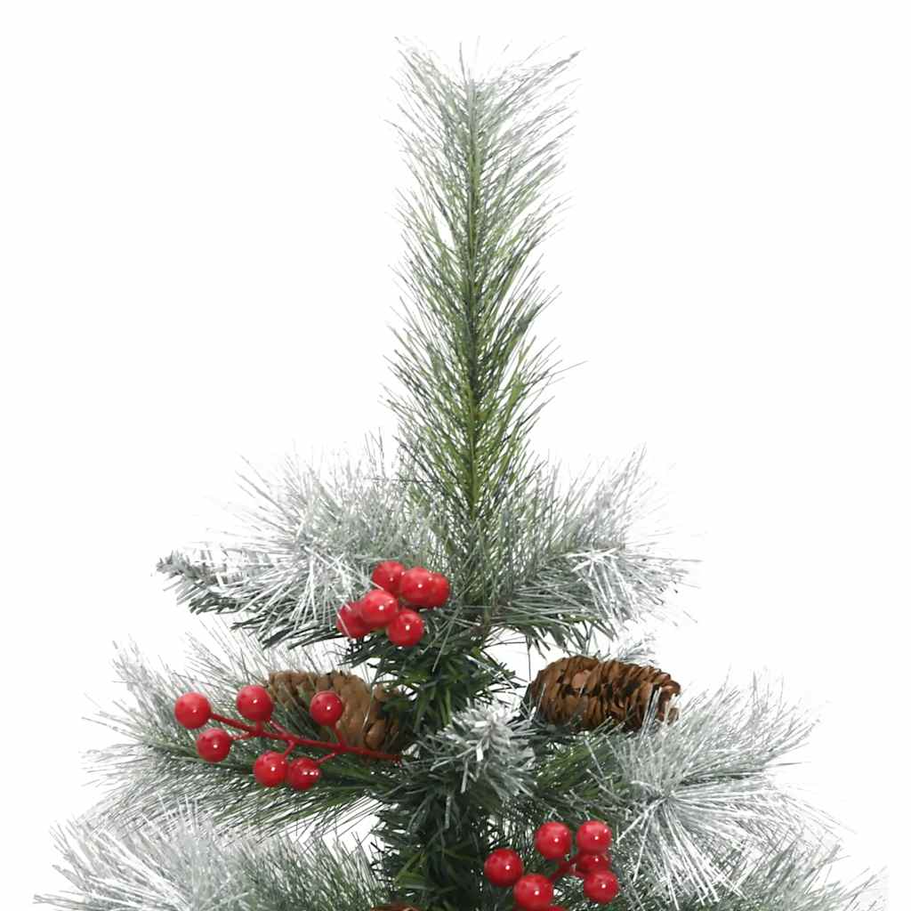 Kunstkerstboom met scharnieren dennenappels en bessen 120 cm is nu te koop bij PeponiXL, paradijselijk wonen!
