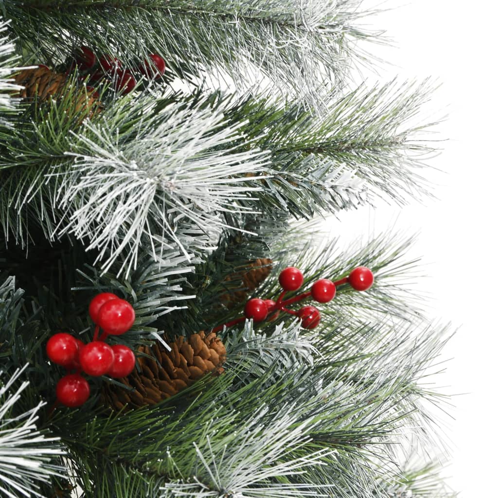 Kunstkerstboom met scharnieren dennenappels en bessen 120 cm is nu te koop bij PeponiXL, paradijselijk wonen!