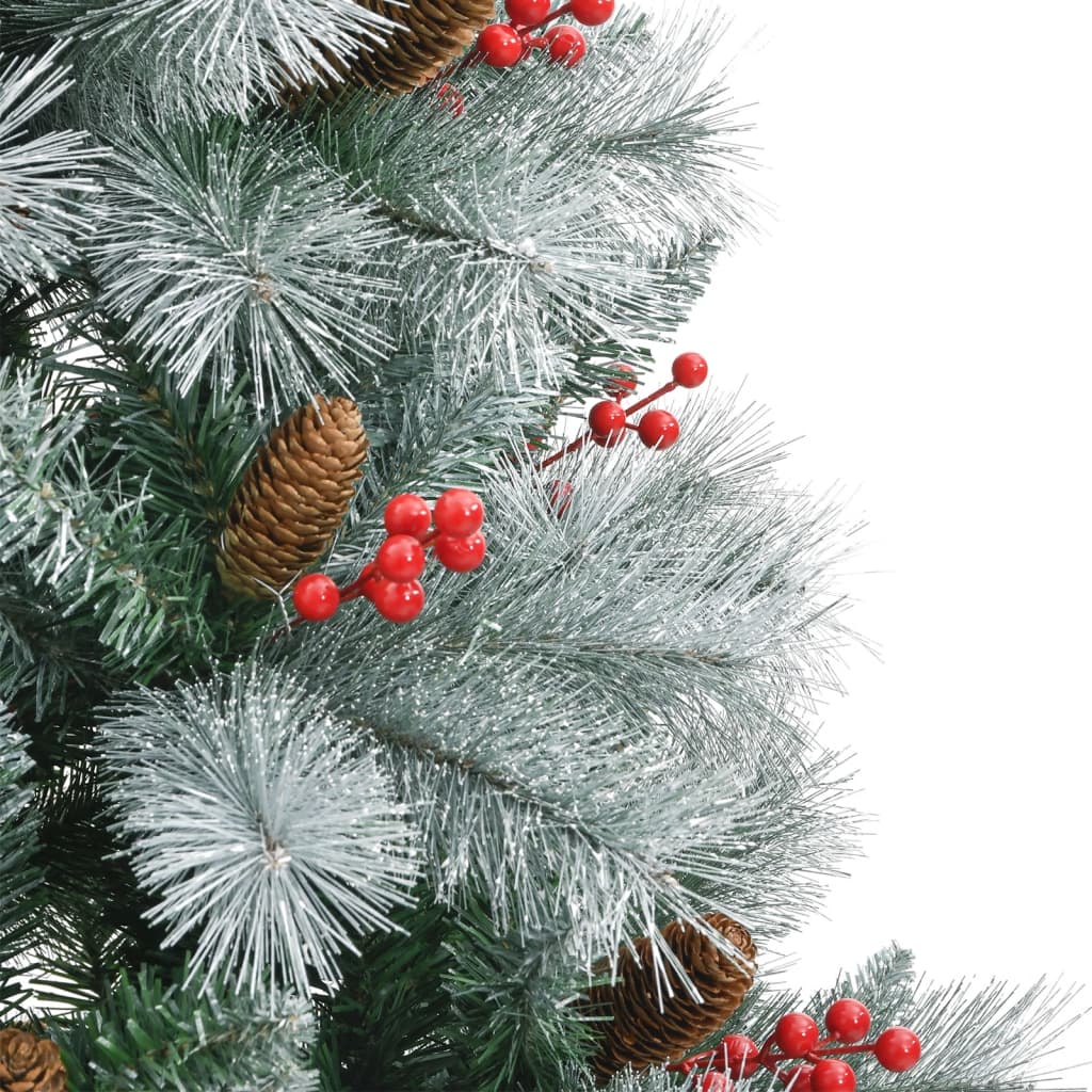 Kunstkerstboom met scharnieren dennenappels en bessen 210 cm is nu te koop bij PeponiXL, paradijselijk wonen!
