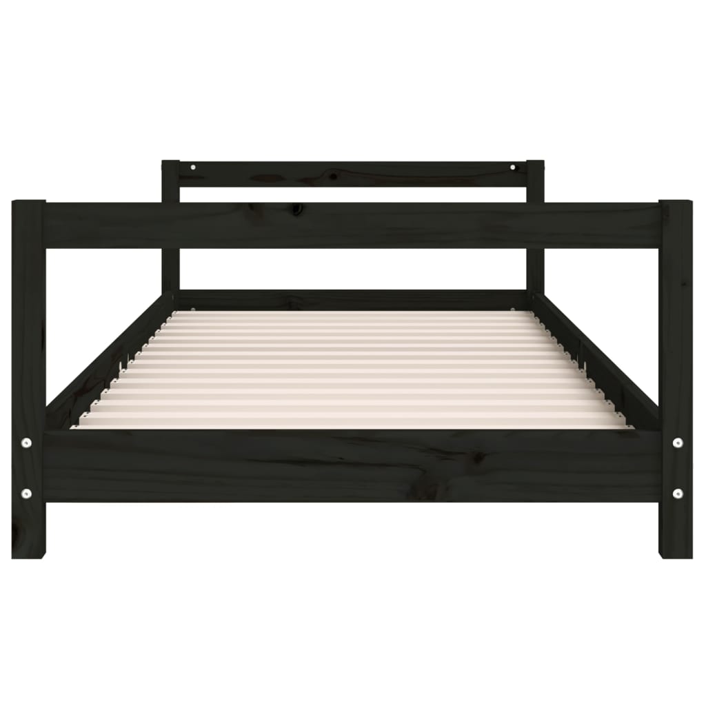 Kinderbedframe 90x200 cm massief grenenhout zwart is nu te koop bij PeponiXL, paradijselijk wonen!