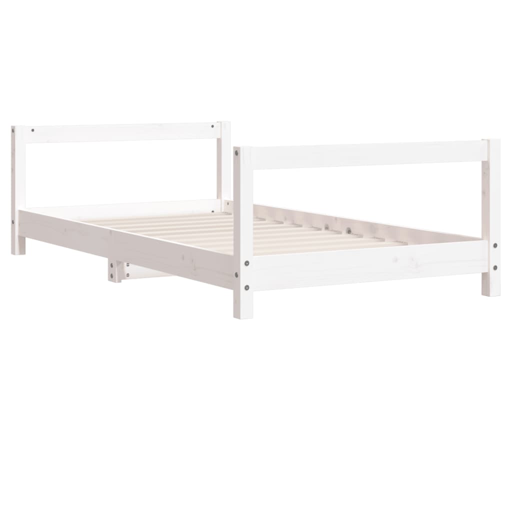 Kinderbedframe 80x160 cm massief grenenhout wit is nu te koop bij PeponiXL, paradijselijk wonen!