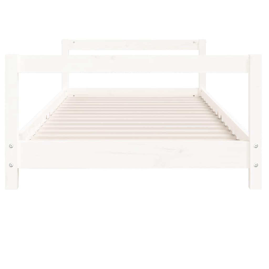 Kinderbedframe 80x160 cm massief grenenhout wit is nu te koop bij PeponiXL, paradijselijk wonen!