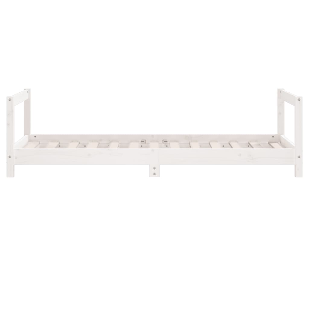 Kinderbedframe 80x160 cm massief grenenhout wit is nu te koop bij PeponiXL, paradijselijk wonen!