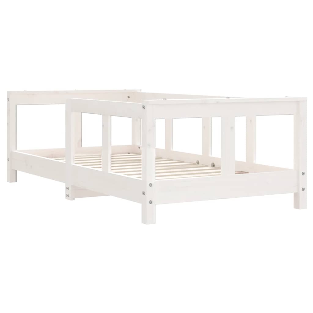 Kinderbedframe 70x140 cm massief grenenhout wit is nu te koop bij PeponiXL, paradijselijk wonen!