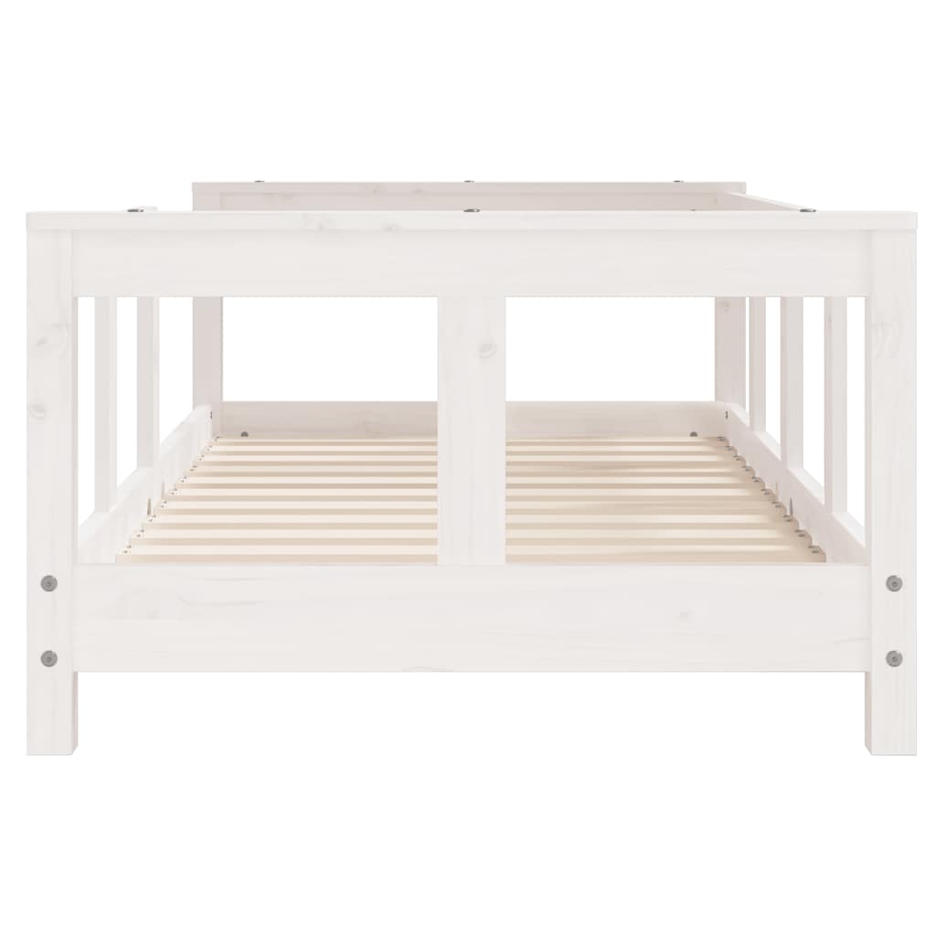 Kinderbedframe 70x140 cm massief grenenhout wit is nu te koop bij PeponiXL, paradijselijk wonen!