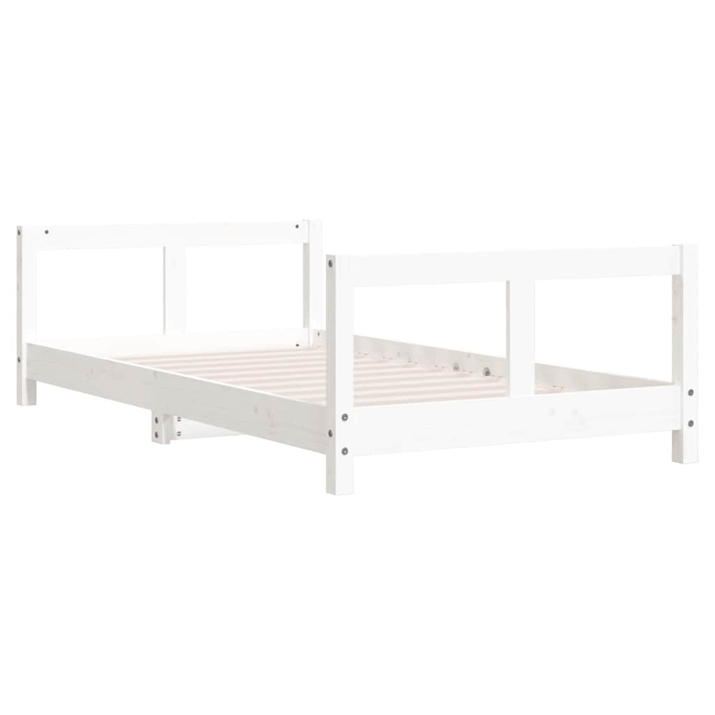 Kinderbedframe 80x160 cm massief grenenhout wit is nu te koop bij PeponiXL, paradijselijk wonen!